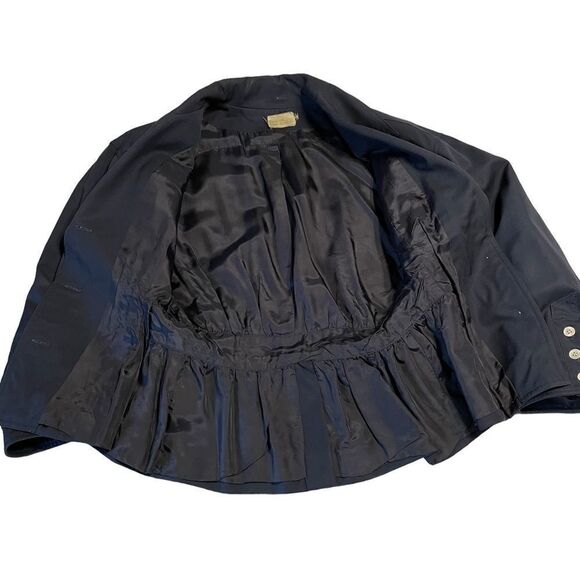 Vintage 1990s Karl Lagerfeld Sample Sale Blue Peplum Jacket - Picture 5 of 14